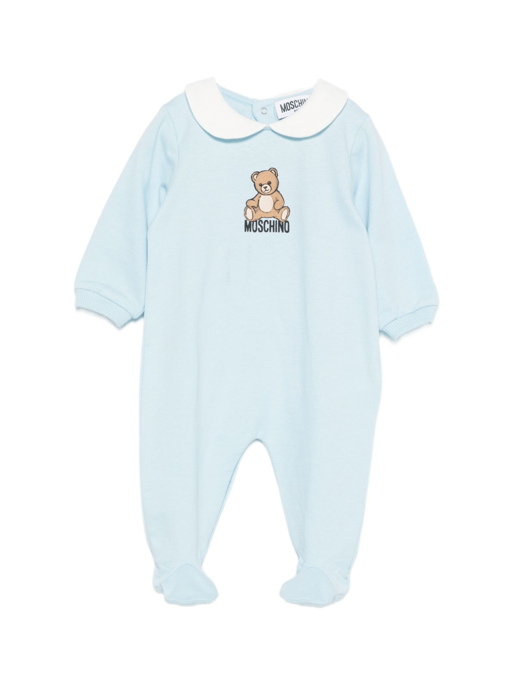 Tutina per neonato Moschino Kids azzurra con motivo Teddy Bear - Rubino Kids