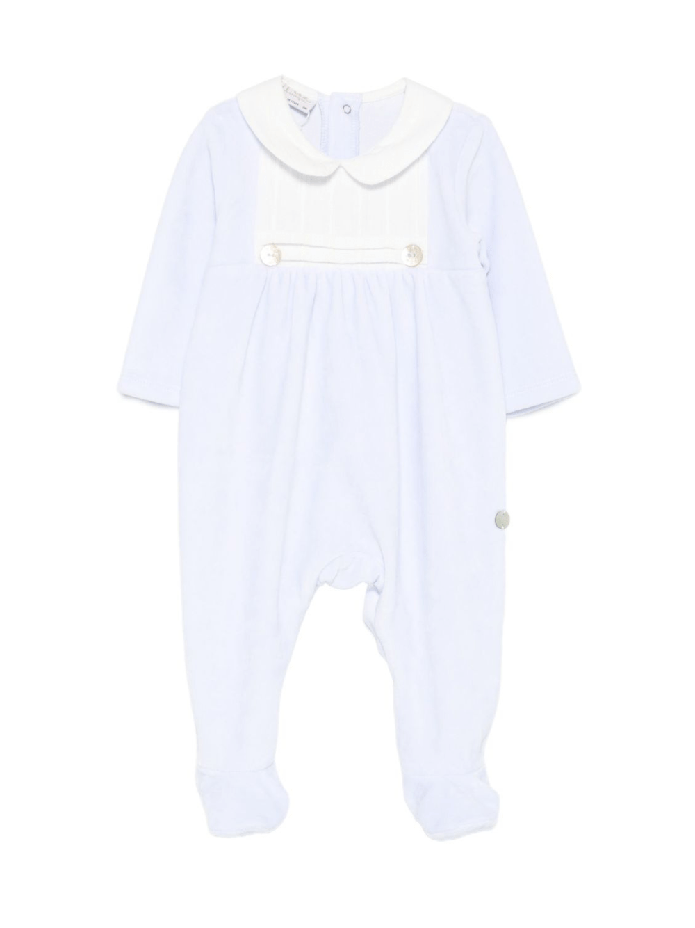 Tutina per neonato Paz Rodrìguez azzurra con colletto alla Peter Pan - Rubino Kids