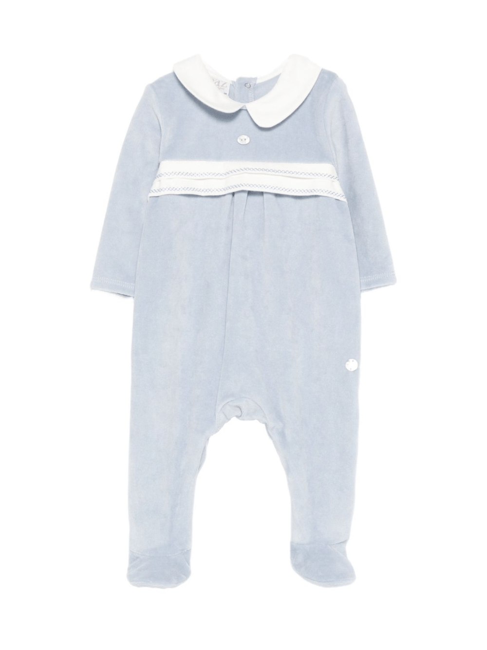 Tutina per neonato Paz Rodrìguez azzurro con colletto alla Peter Pan - Rubino Kids