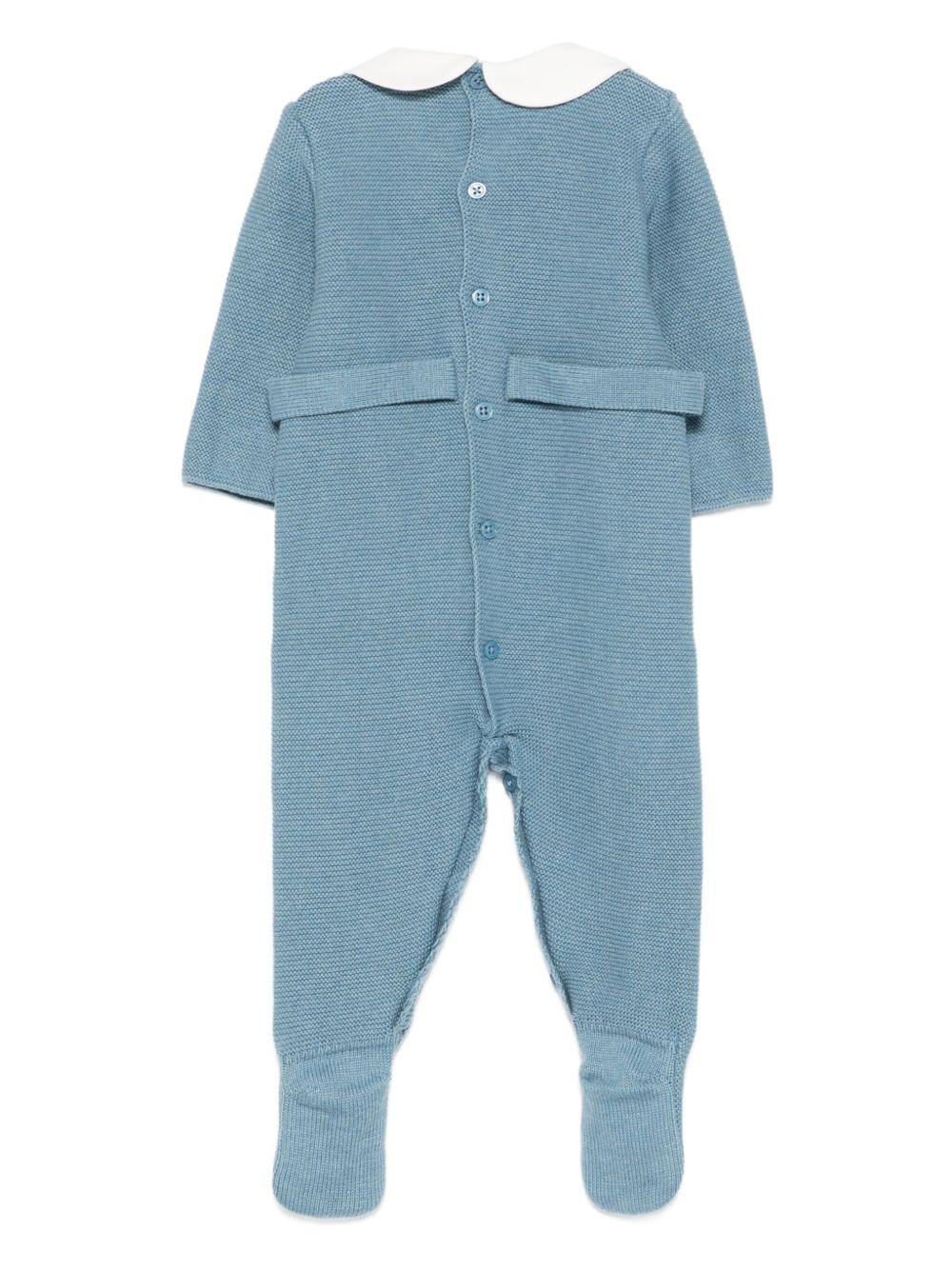 Tutina per neonato Paz Rodríguez blu con colletto alla Peter Pan - Rubino Kids