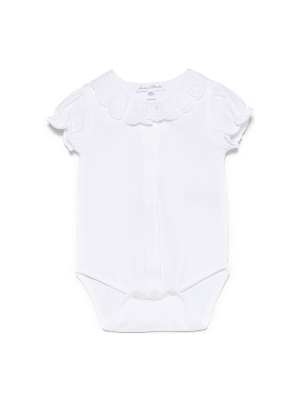 Tutine con ricamo per neonati Tartine & Chocolat bianco con logo - Rubino Kids