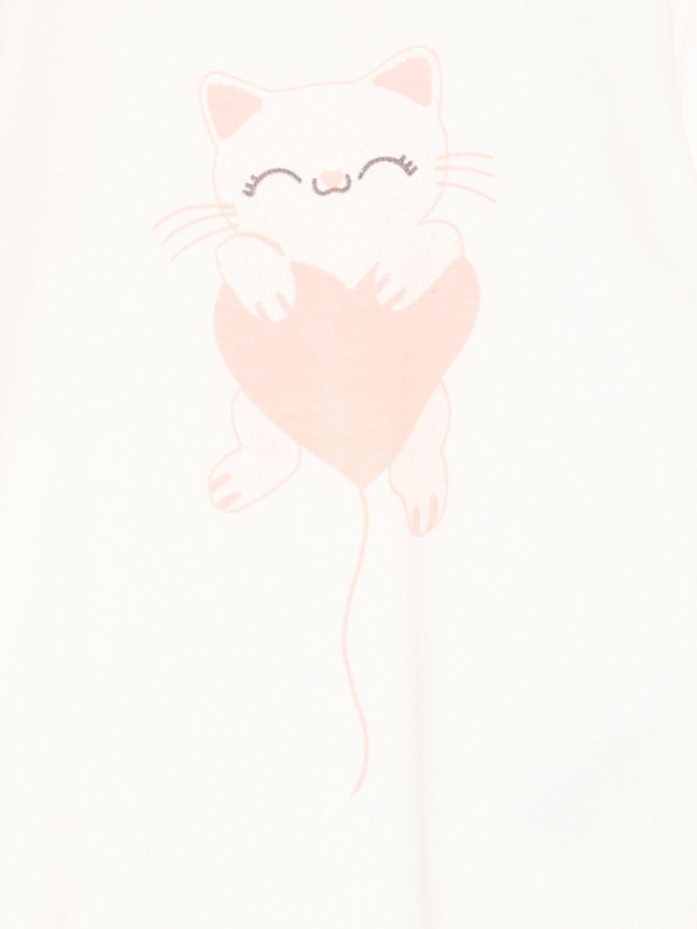 Tutine per neonata Billieblush bianco con stampa gatto - Rubino Kids