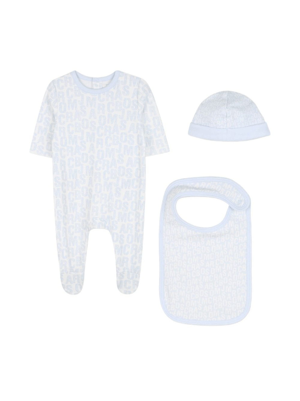 Tutine per neonato The Marc Jacobs Kids azzurro con stampa logo (3 pezzi) - Rubino Kids