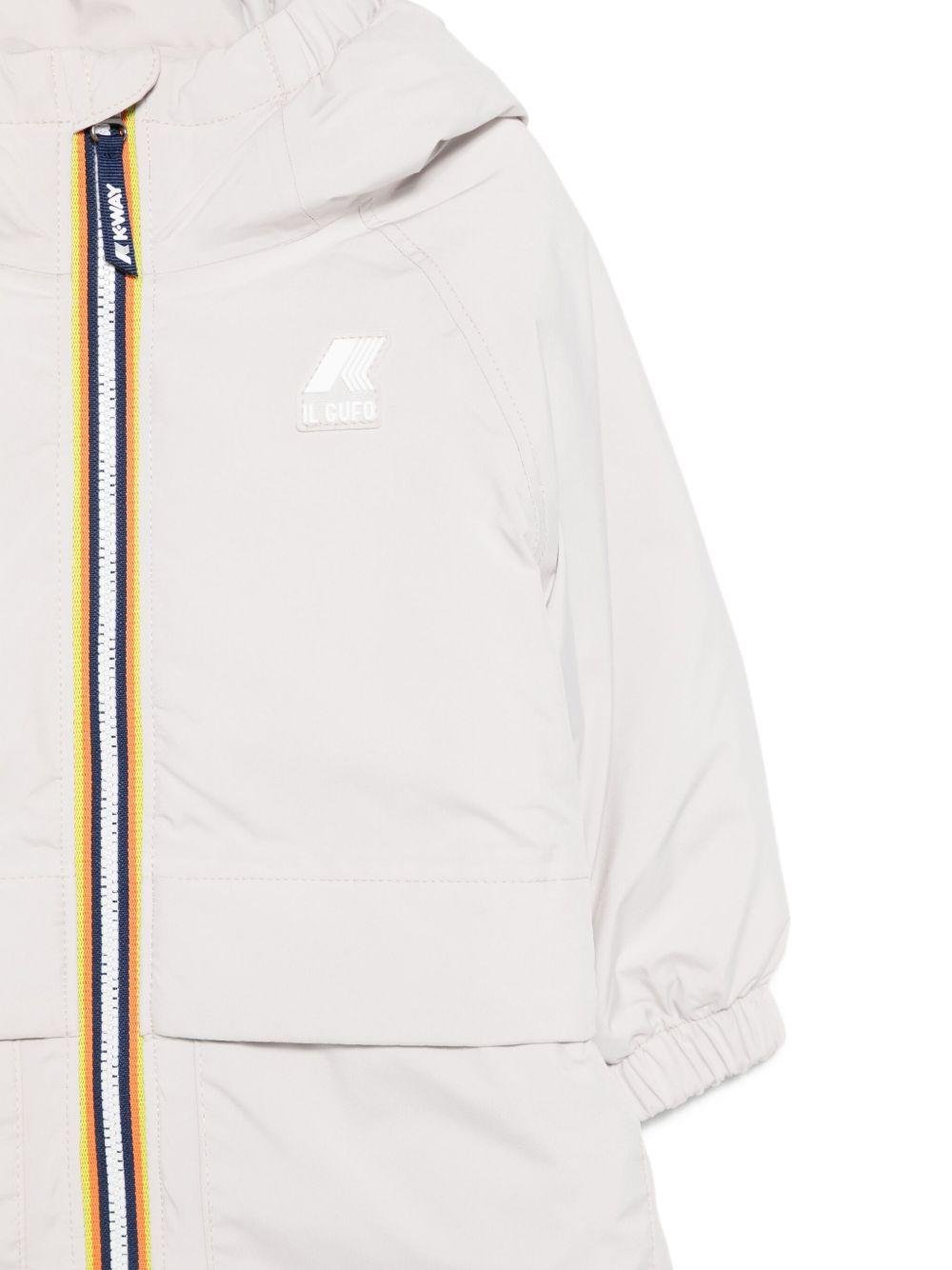 Tutone P. Celeste per neonati Il Gufo x K - Way grigio con logo sul davanti - Rubino Kids