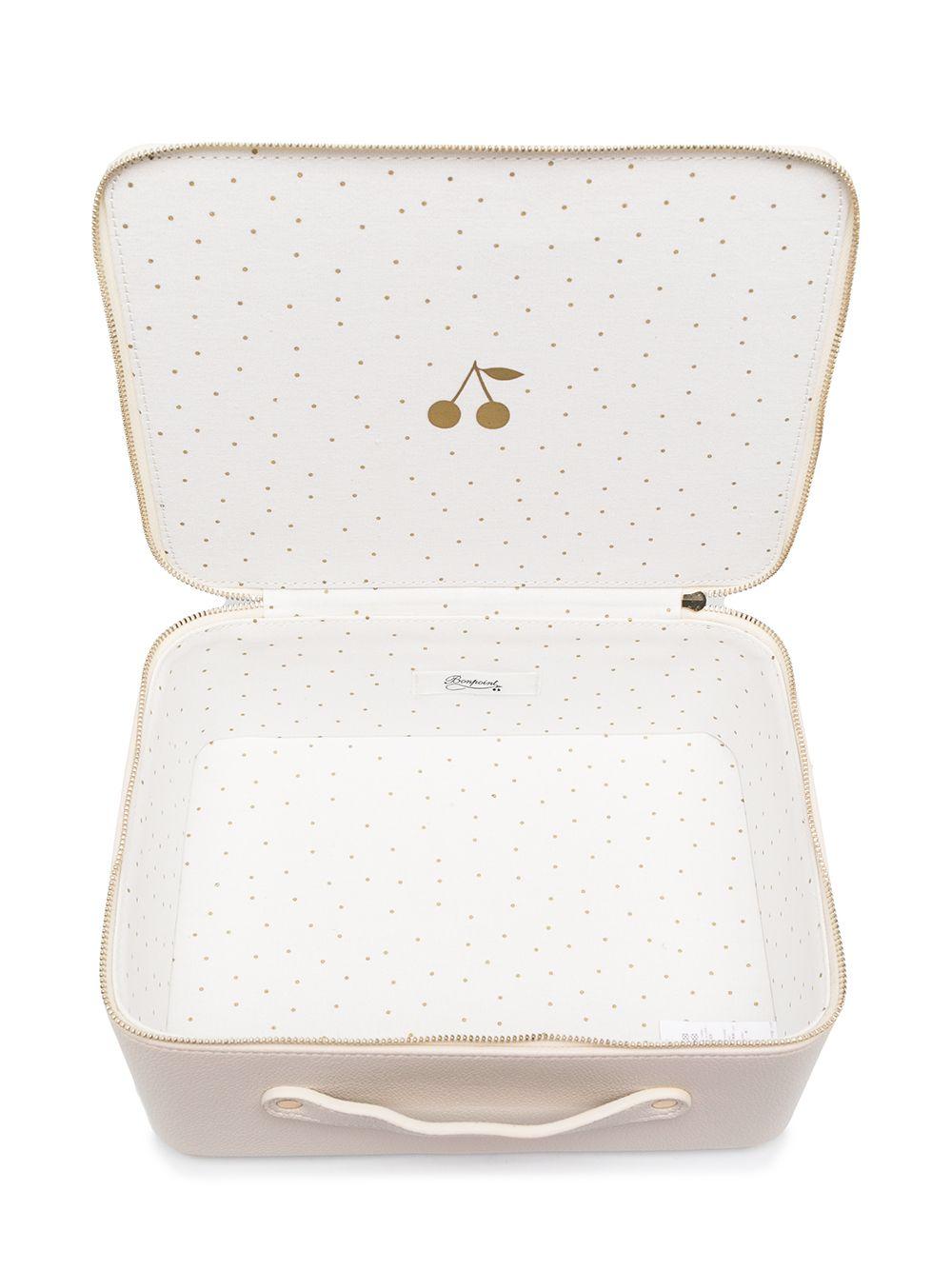 Valigia nascita per neonati Bonpoint beige con logo sul davanti - Rubino Kids