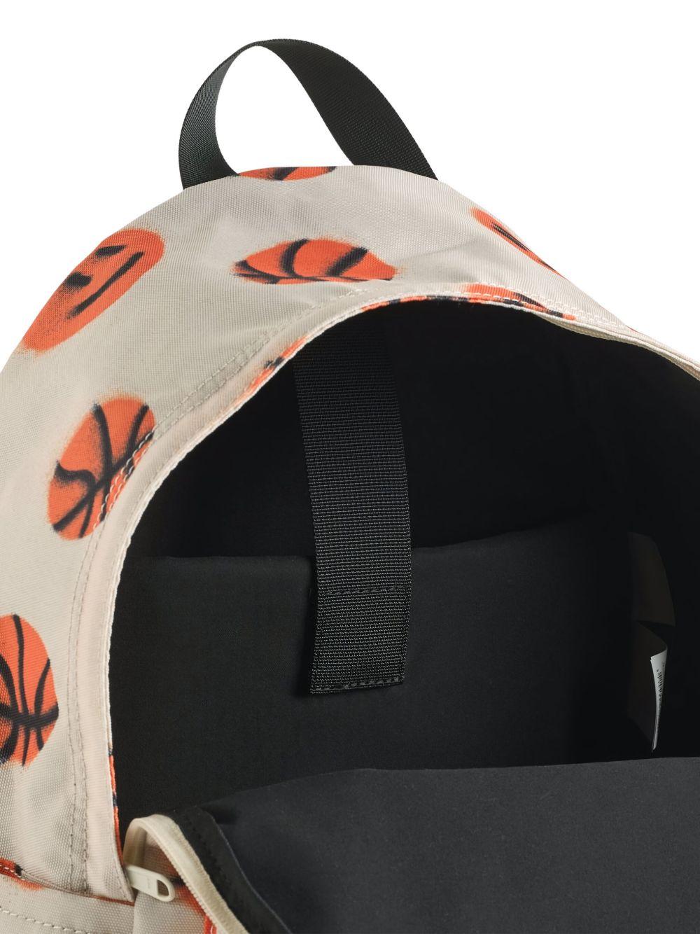 Zaino Mio per bambino Molo écru con stampa basketball - Rubino Kids