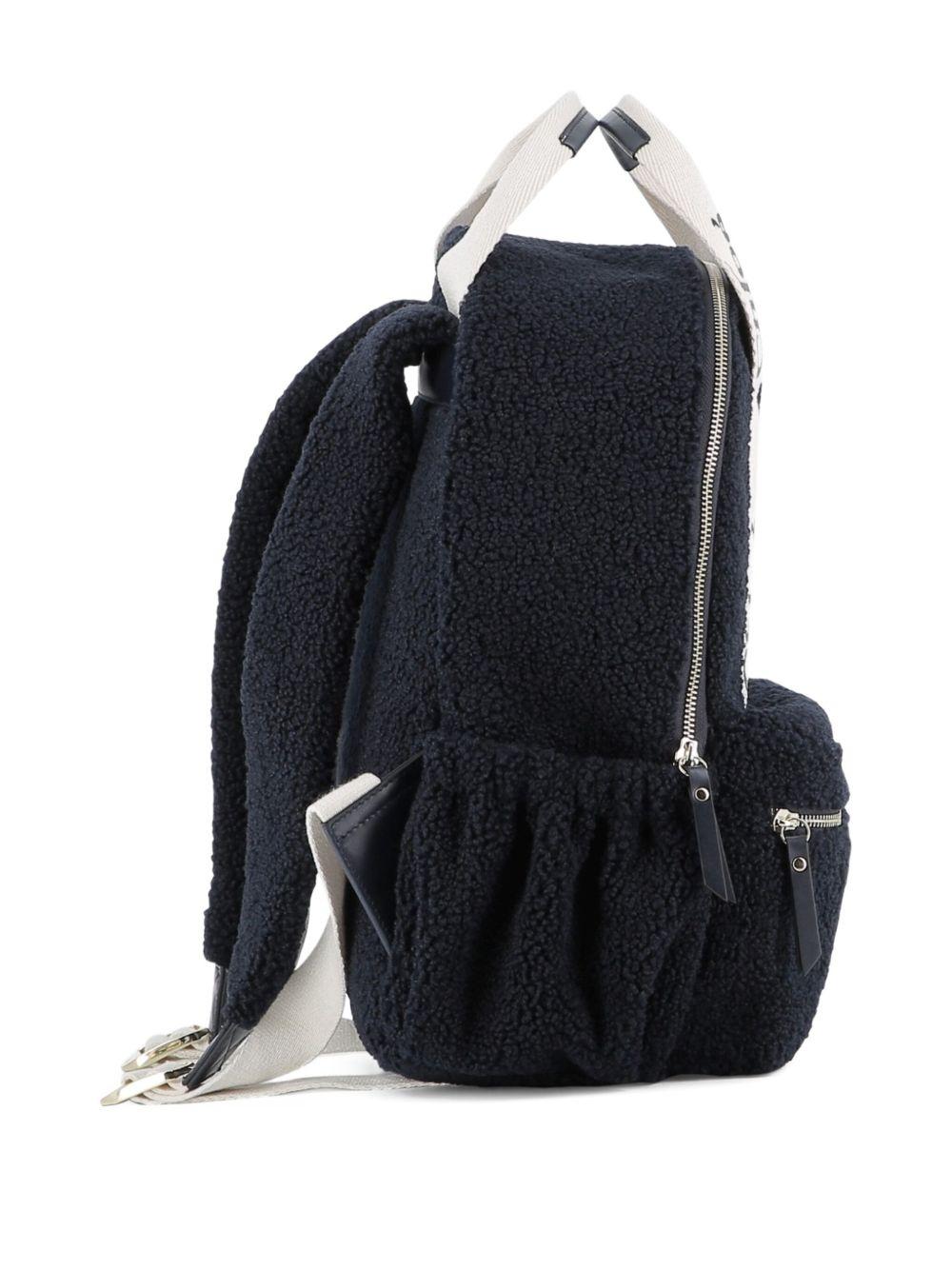 Zaino per bambina Chloé Kids blu con spalline con logo ricamato - Rubino Kids