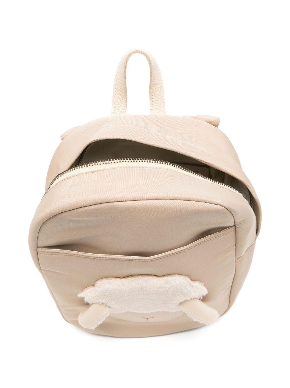 Zaino per bambina Donsje beige con applicazione muso di pecora - Rubino Kids
