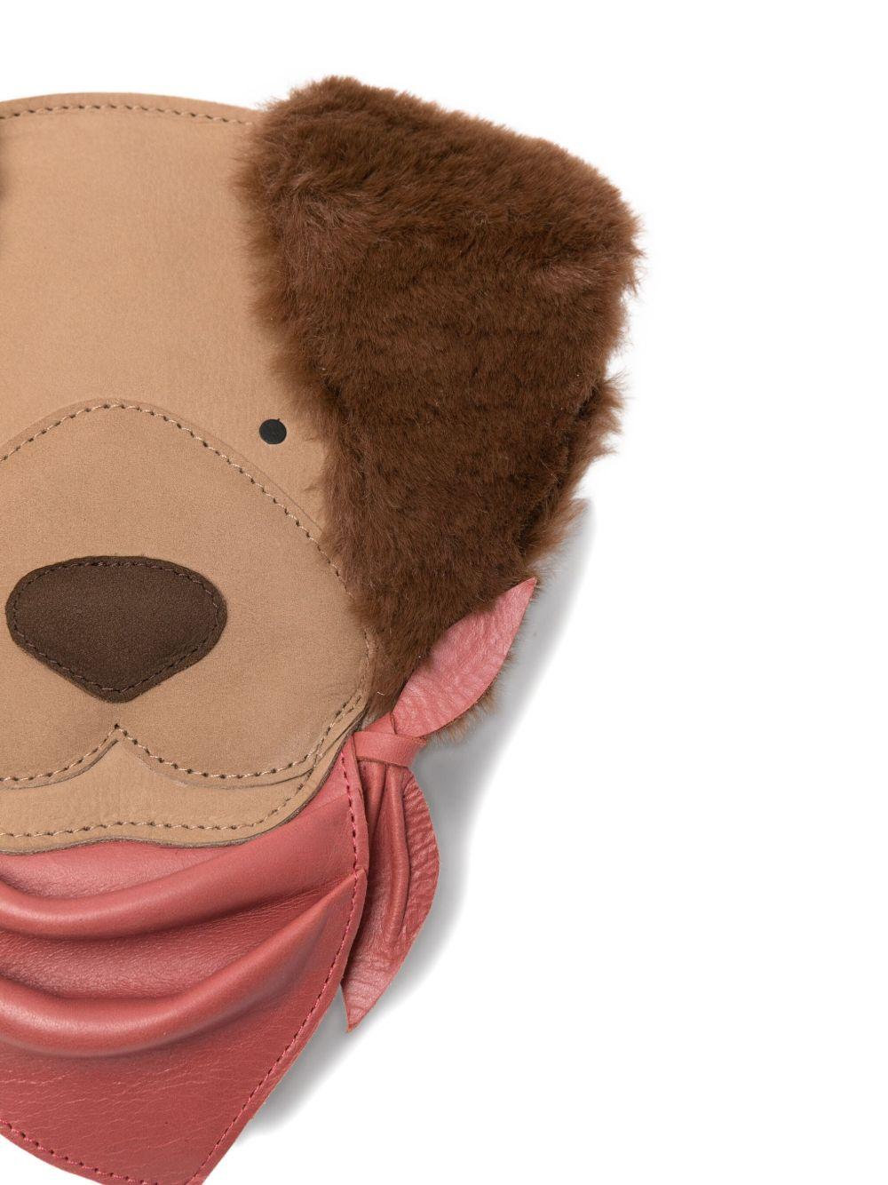 Zaino per bambina Donsje marrone a forma di muso di cane - Rubino Kids