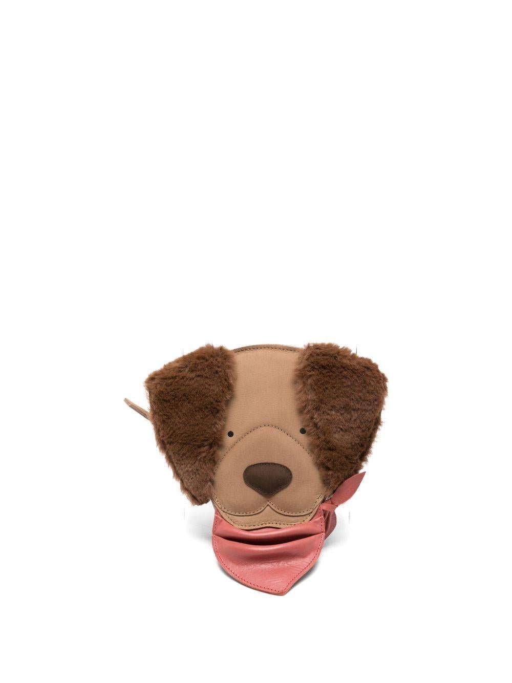 Zaino per bambina Donsje marrone a forma di muso di cane - Rubino Kids