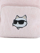Zaino per bambina Karl Lagerfeld Kids rosa Choupette in pelliccia sintetica - Rubino Kids