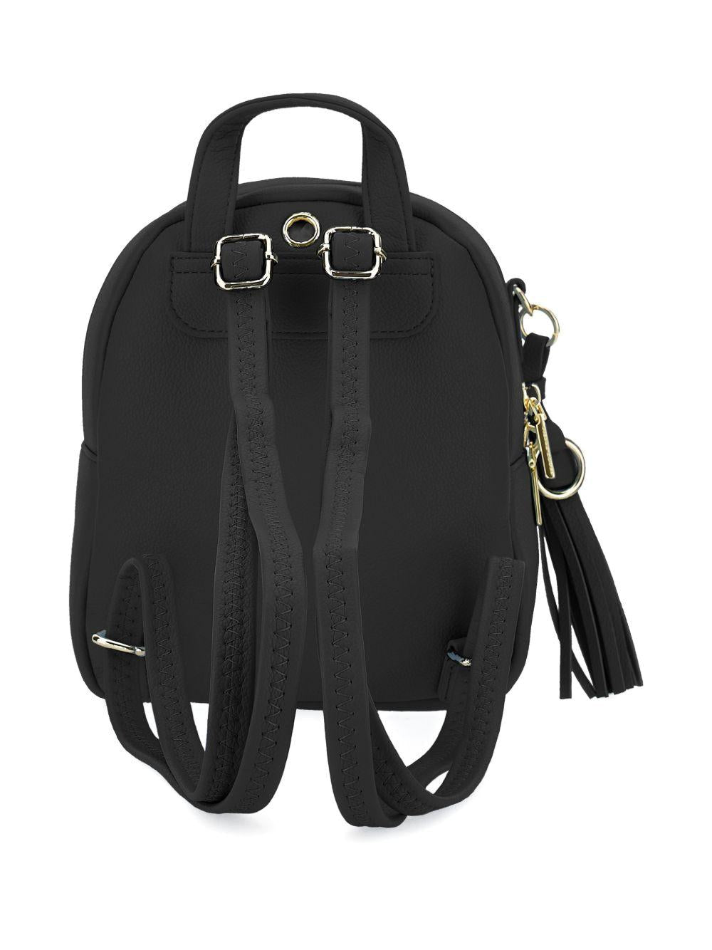 Zaino per bambina Monnalisa nero con dettaglio logo - Rubino Kids