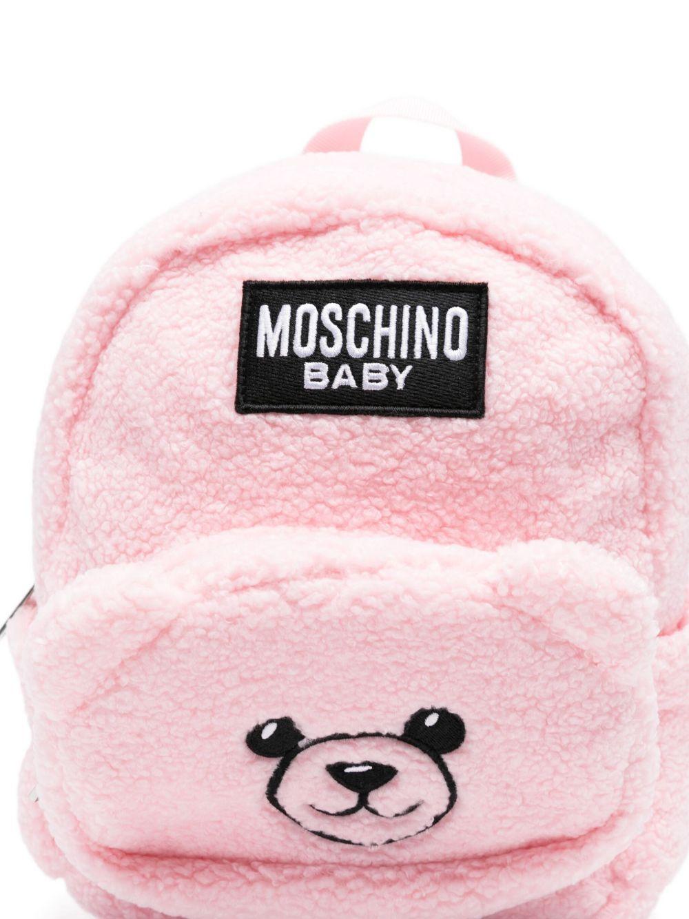 Zaino per bambina Moschino Kids rosa con motivo Teddy Bear - Rubino Kids