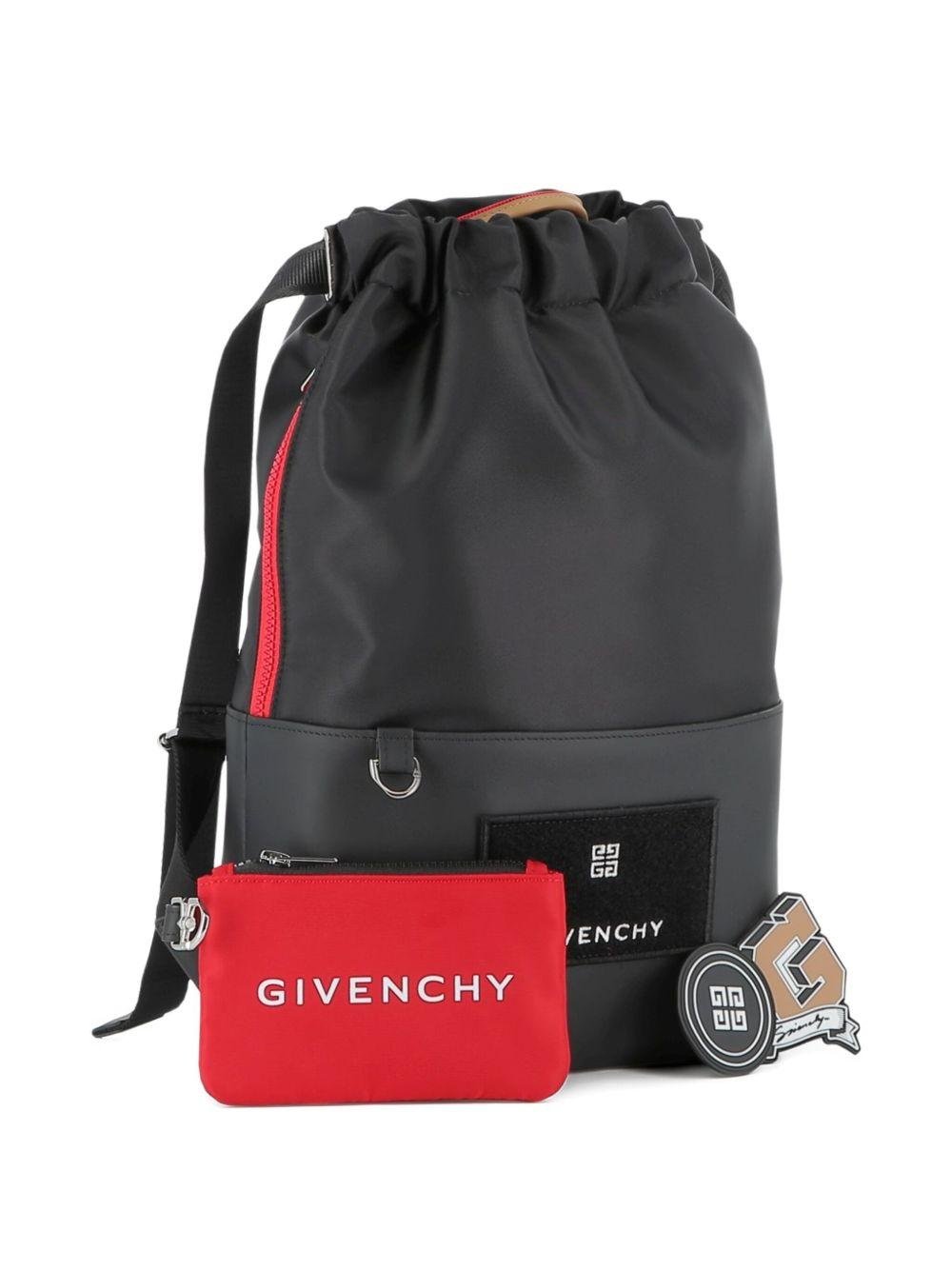 Zaino per bambini Givenchy Kids nero con applicazione con logo - Rubino Kids