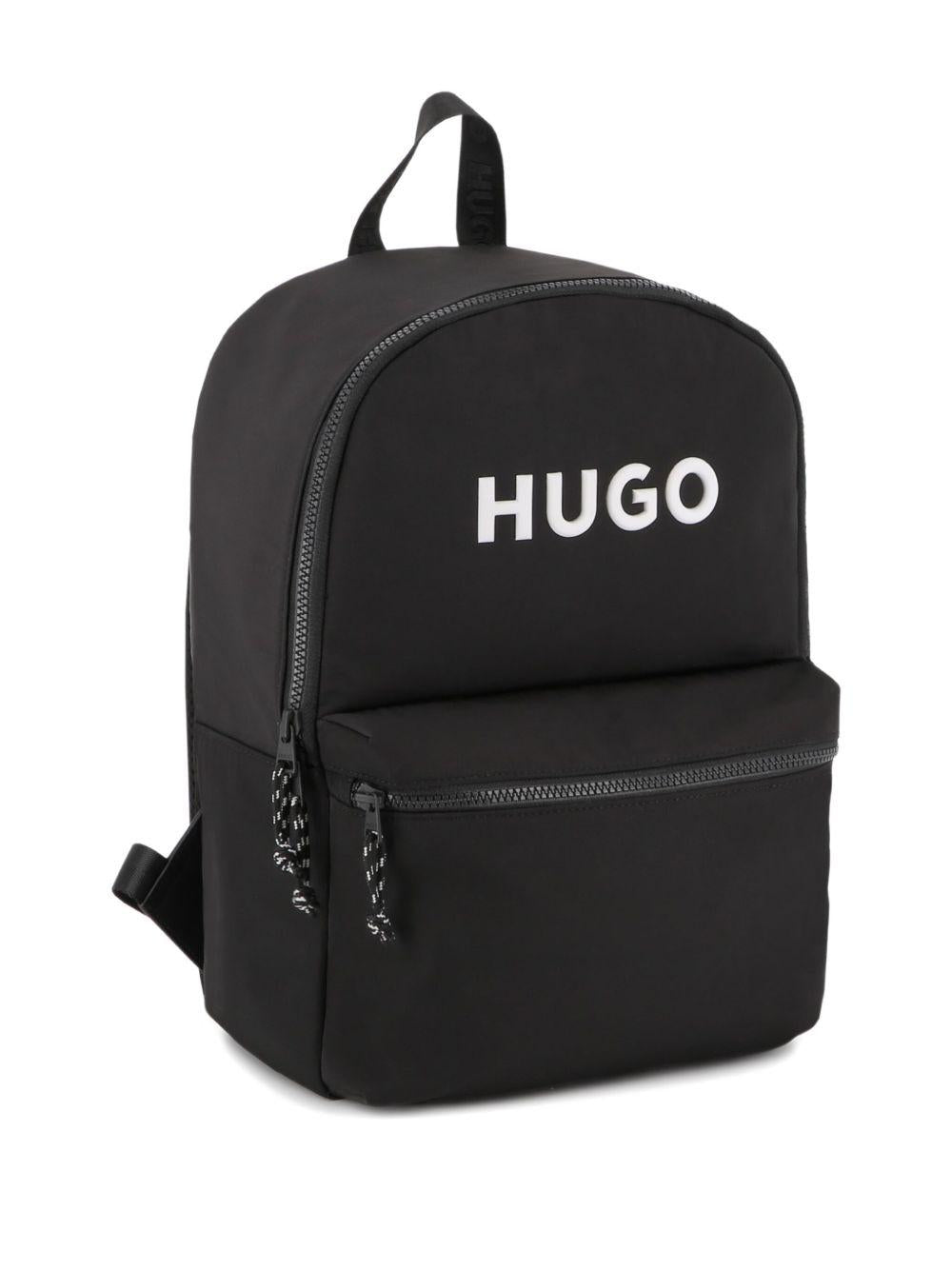 Zaino per bambini Hugo Kids nero con stampa - Rubino Kids