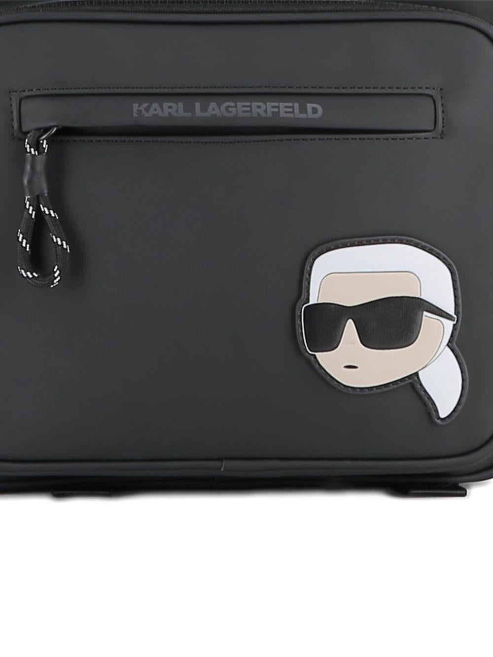 Zaino per bambini Karl Lagerfeld Kids nero con applicazione - Rubino Kids