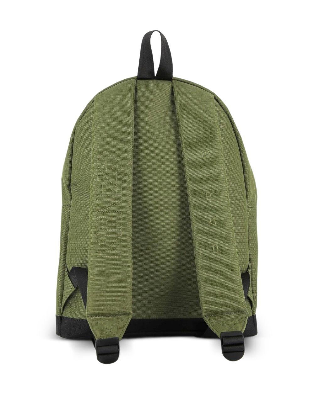 Zaino per bambini Kenzo Kids verde con caratteristico motivo Tigre - Rubino Kids