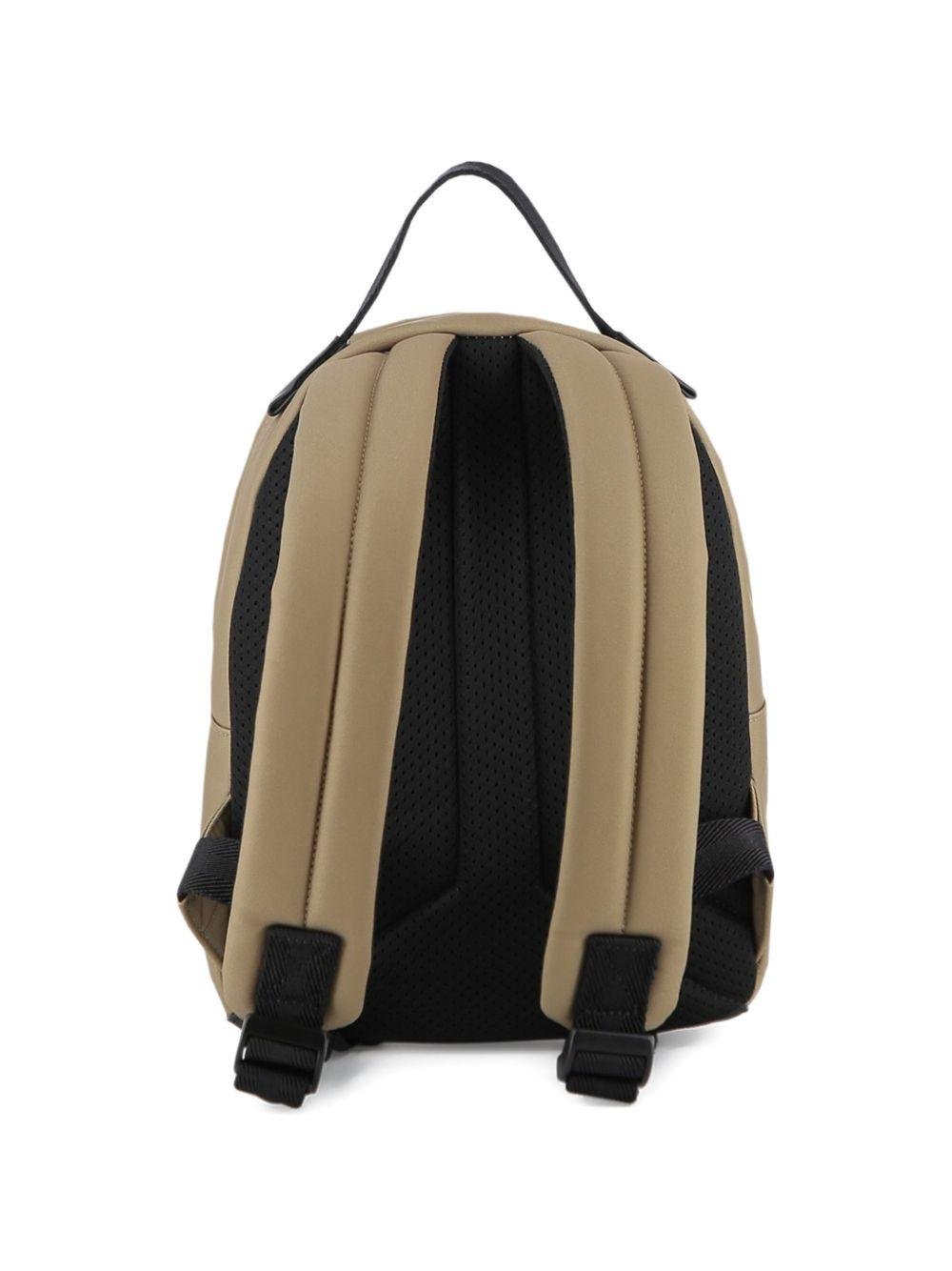 Zaino per bambino Boss Kids beige con toppa con logo quadrato - Rubino Kids