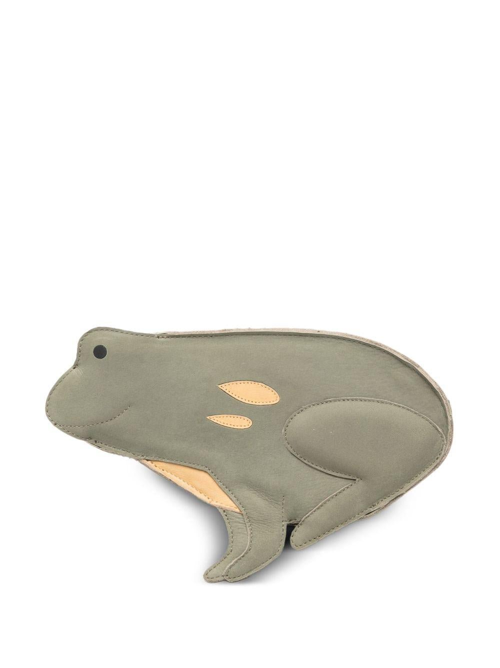 Zaino per bambino Donsje verde con applicazione rana - Rubino Kids