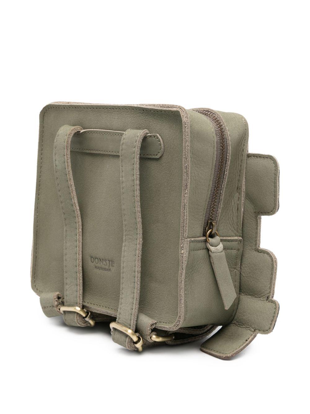 Zaino per bambino Donsje verde con dettaglio automobile - Rubino Kids