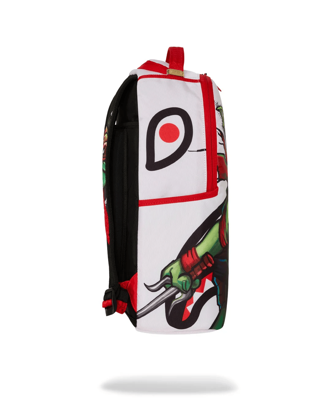 Zaino per bambino Sprayground Kid bianco con stampa Tartaruga Ninja Raffaello - Rubino Kids