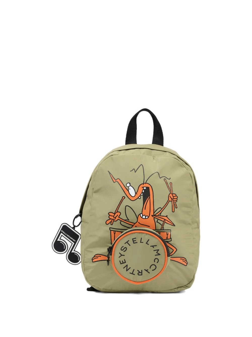 Zaino per bambino Stella McCartney Kids verde con stampa grafica sul davanti - Rubino Kids