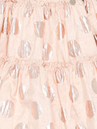 Abito a pois per bambina Monnalisa rosa con rifinitura con ruches - Rubino Kids