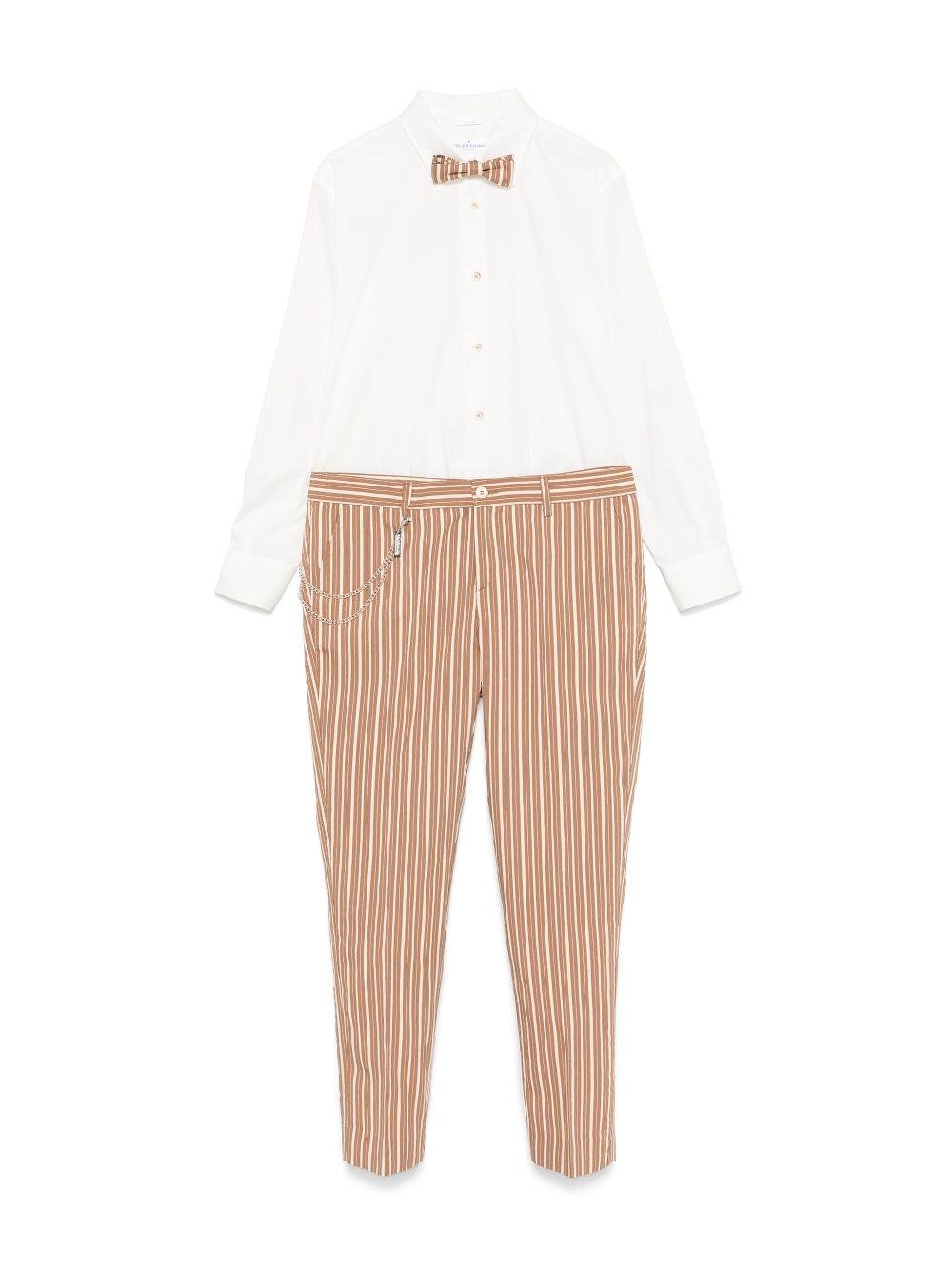 Abito a righe (set di tre) comfort per bambino Colorichiari marrone con passanti per cintura - Rubino Kids