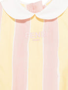 Abito baby in popeline per neonata Fendi Kids multicolor con motivo Pequin - Rubino Kids