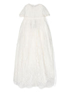 Abito battesimale per neonata Dolce & Gabbana Kids bianco con decorazione in pizzo - Rubino Kids