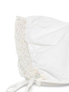 Abito battesimale per neonati Paz Rodriguez bianco in pizzo con cuffia - Rubino Kids