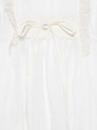 Abito battesimale per neonati Paz Rodriguez bianco in pizzo con cuffia - Rubino Kids