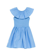 Abito Christal per bambina Molo blu con ruches - Rubino Kids