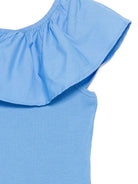 Abito Christal per bambina Molo blu con ruches - Rubino Kids