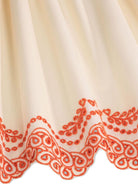 Abito Clementine per bambina Molo beige con dettagli arancioni - Rubino Kids