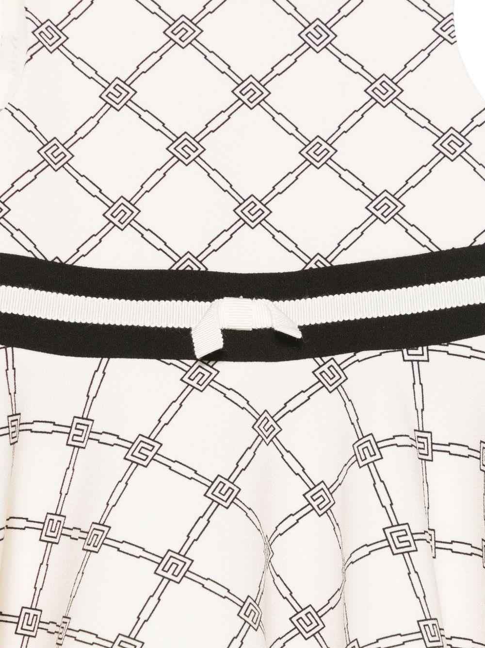 Abito con logo per bambina Elisabetta Franchi La Mia Bambina beige con dettaglio fiocco - Rubino Kids