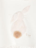 Abito con logo ricamato per bambina Il Gufo bianco con applicazione di coniglio - Rubino Kids