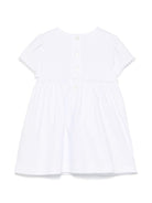 Abito con ricamo per neonata Il Gufo bianco con taglio svasato - Rubino Kids