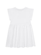 Abito da bambina Moschino Kids bianco con ricamo a fiori - Rubino Kids
