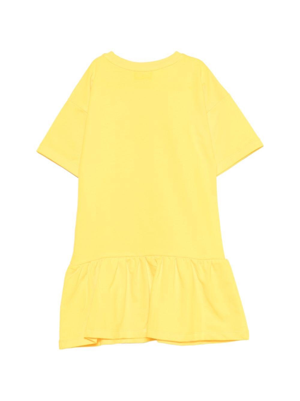 Abito da bambina Moschino Kids giallo con stampa orsetto - Rubino Kids