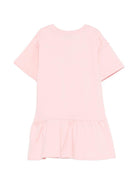 Abito da bambina Moschino Kids rosa con stampa orsetto - Rubino Kids