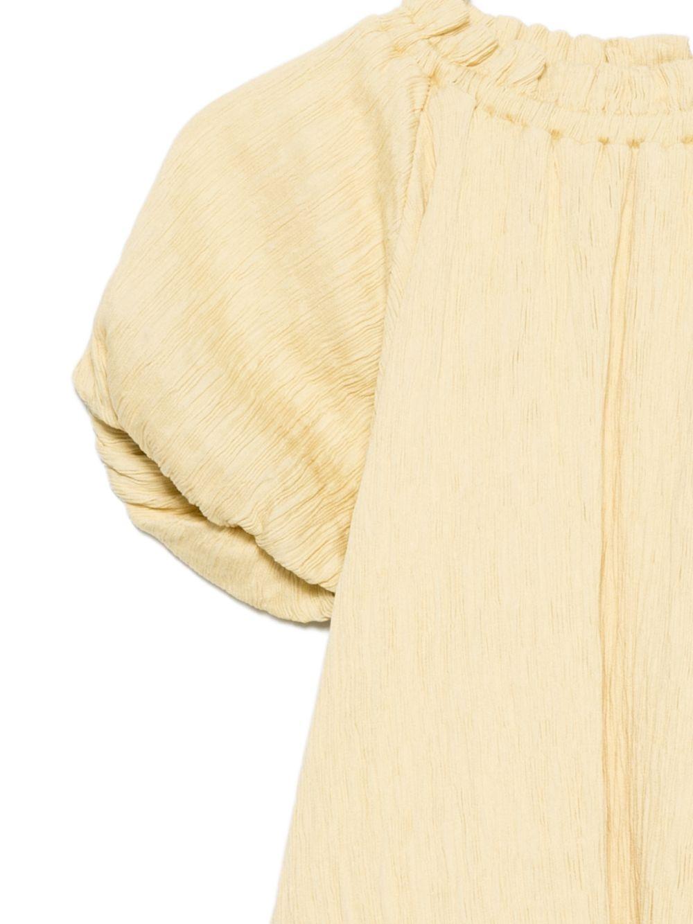 Abito Dilan per bambina Donsje giallo con scolle con arricciature - Rubino Kids