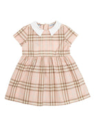 Abito Eadelle per neonata Burberry Kids rosa con motivo a quadri - Rubino Kids