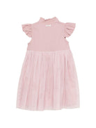 Abito Fleurance per bambina Donsje rosa con ruches - Rubino Kids