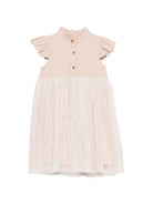 Abito Fleurence per bambina Donsje beige con ruches - Rubino Kids