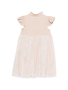 Abito Fleurence per bambina Donsje beige con ruches - Rubino Kids