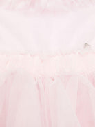 Abito in tulle per bambina Monnalisa rosa con rete in tulle - Rubino Kids