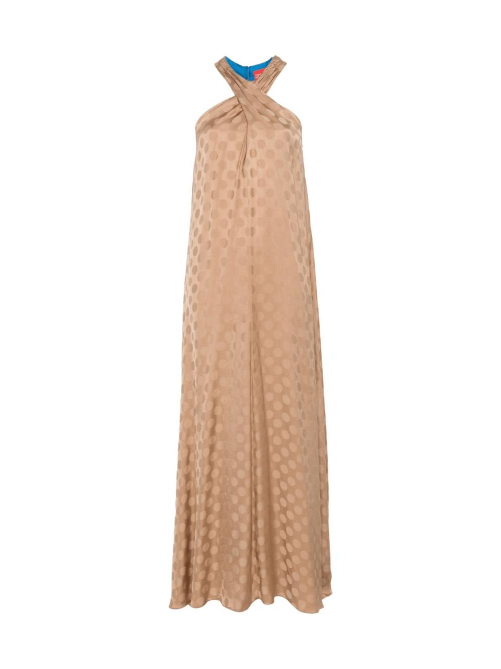 Abito lungo per donna Merci beige con motivo a pois - Rubino Kids