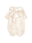 Abito per bambina A'lapage écru con dettaglio fiocco sul davanti - Rubino Kids