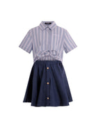 Abito per bambina Balmain Kids multicolor con logo sul davanti - Rubino Kids